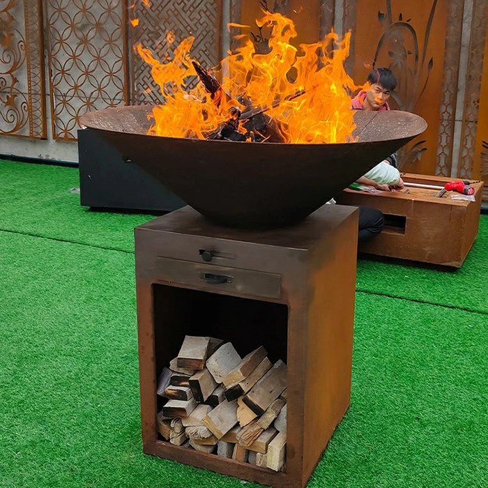 corten steel picnic grill corten steel picnic grill