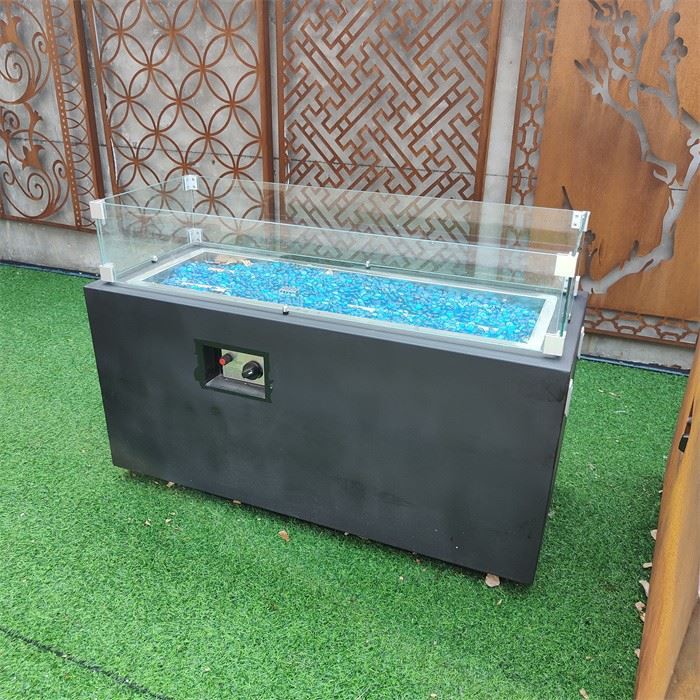 Backyard Elements Rectangular Gas Fire Pit