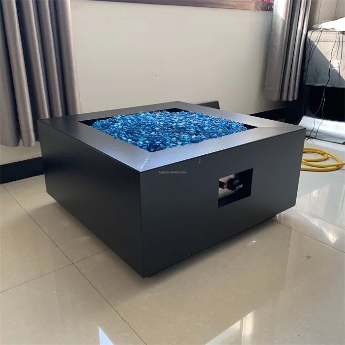 Black Painted Gas Fire Pit