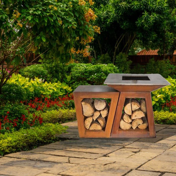 large barbecue wood fired garden barbecue grills