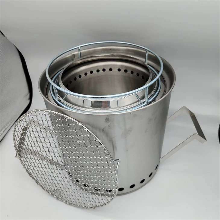 Outdoor Inferno Solo Stove Stainless Steel Blaze Pit